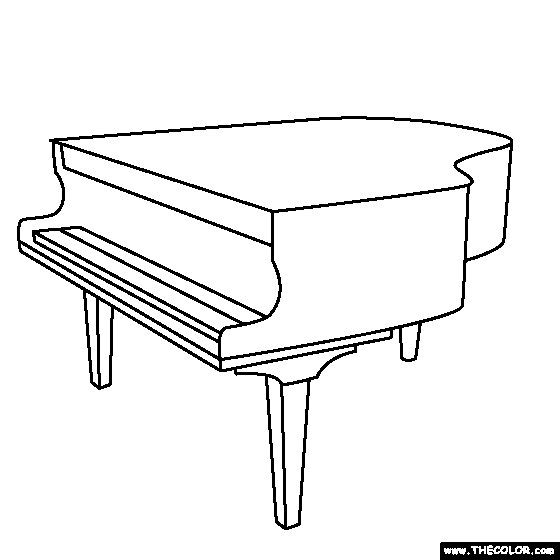 Piano Coloring Page