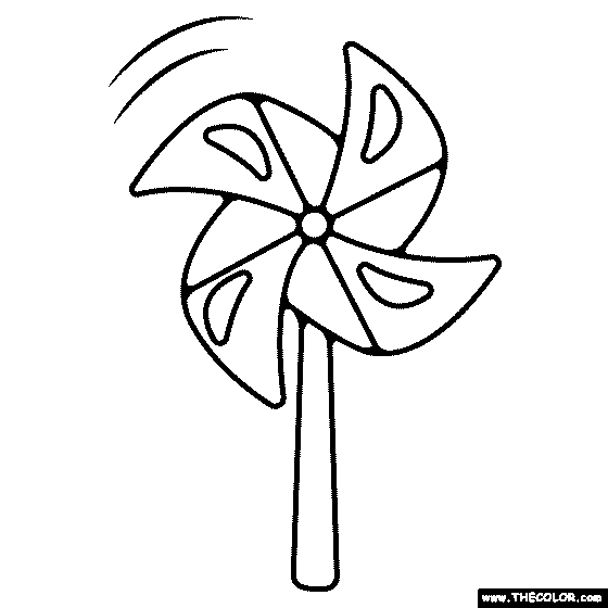 Pinwheel Coloring Page