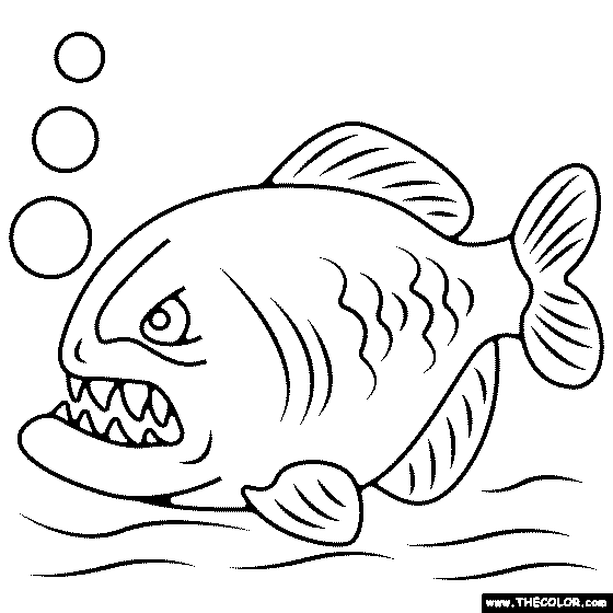 Piranha Coloring Page