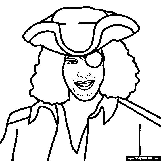 Pirate Captain Coloring Page
