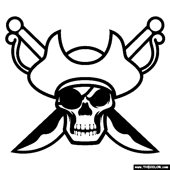 Pirate Symbol Coloring Page