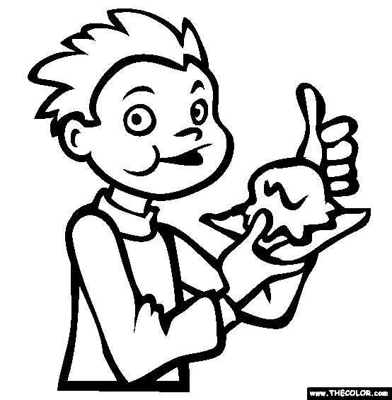 Pizza Ice Cream Coloring Page