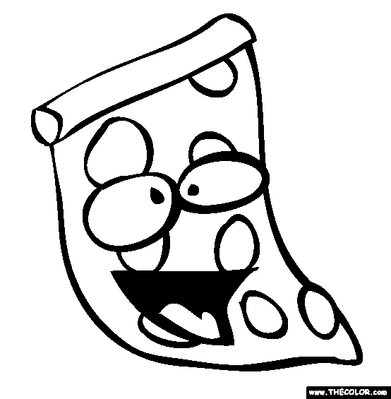 Pizza Coloring Page