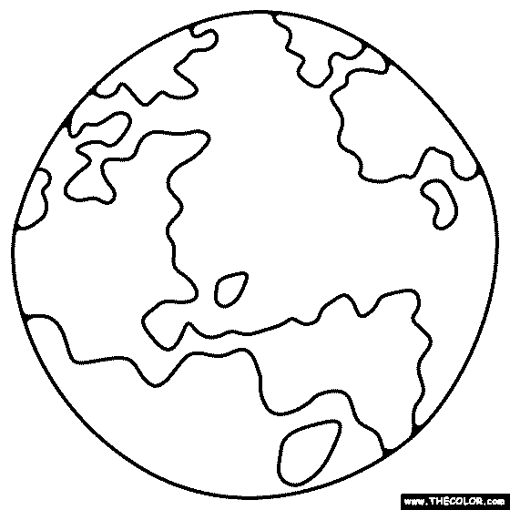 Planet Earth Coloring Page