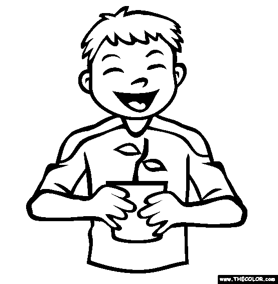 Plant Trees Coloring Page