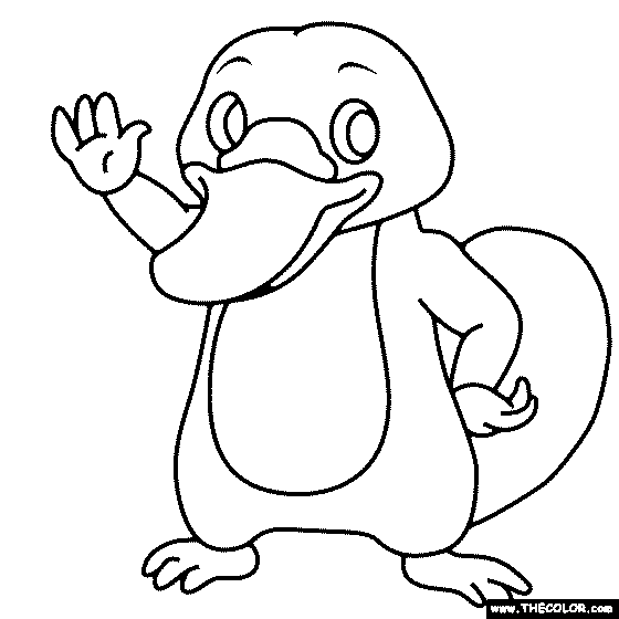 Platypus Coloring Page