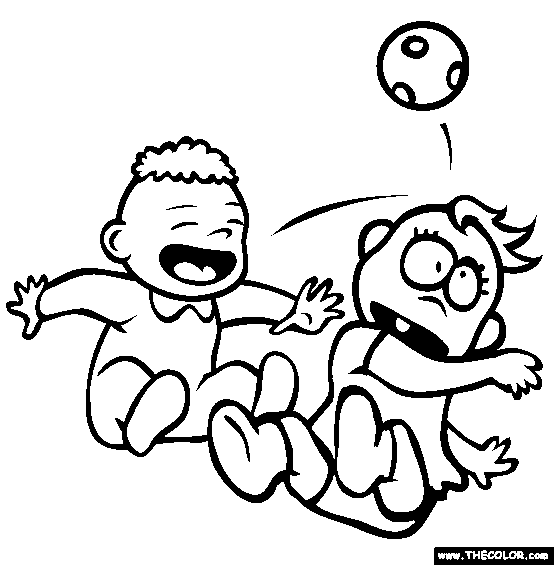 Play Date Coloring Page