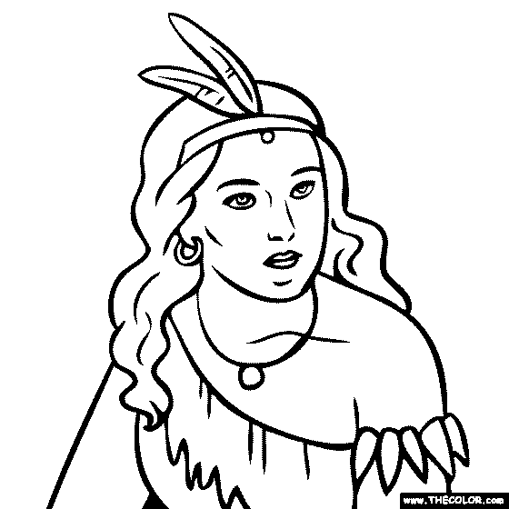 Pocahontas Coloring Page