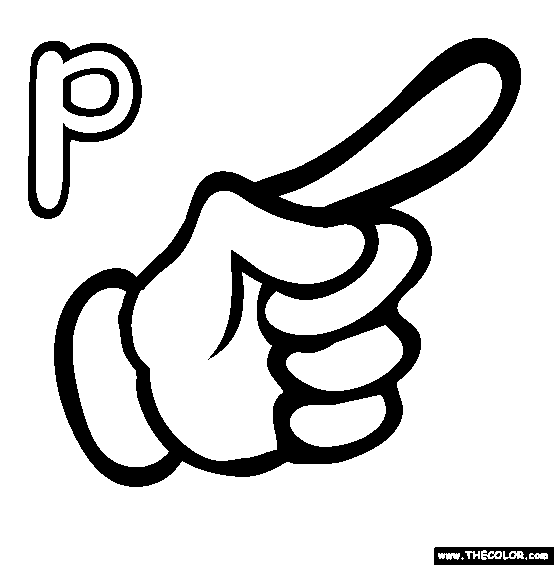 The Letter P Online Alphabet Coloring Page
