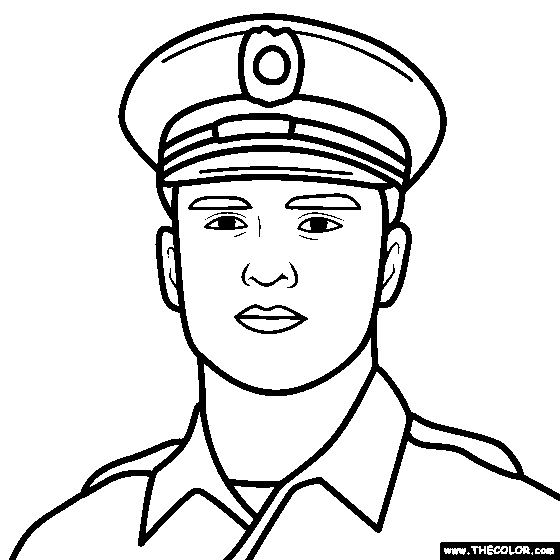 Police Officer Coloring Page