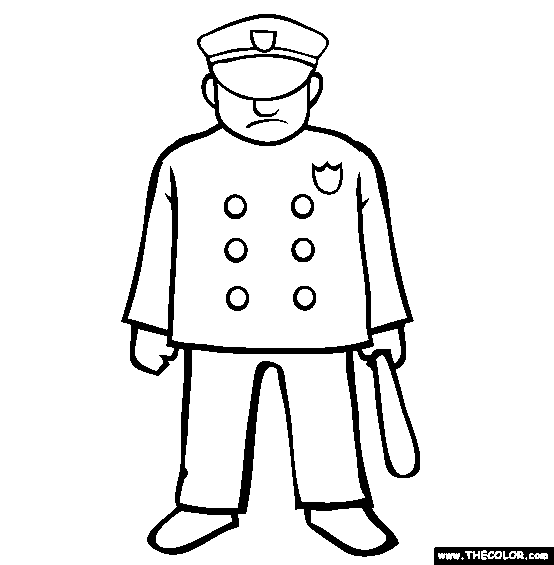 Police Coloring Page