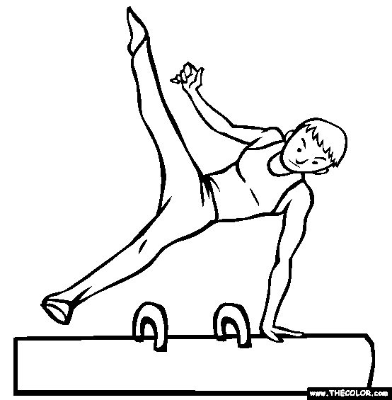 Pommel Horse Coloring Page