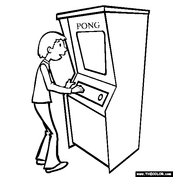 Pong Coloring Page