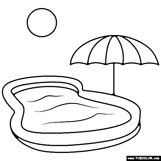 Pool Coloring Page