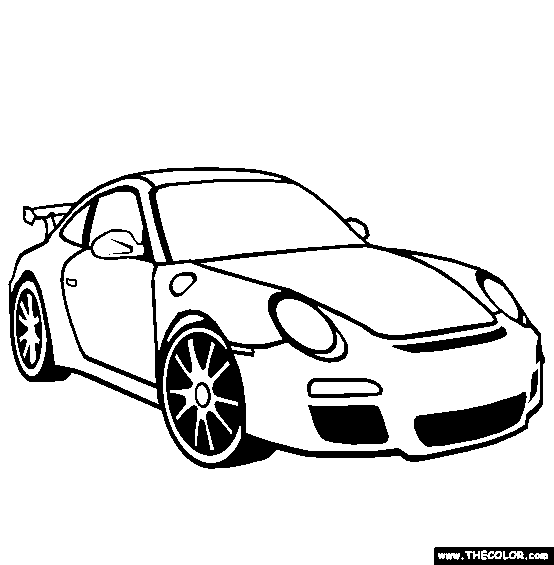 Porsche 911 Coloring Page