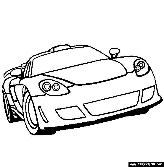 Porsche Carerra GT Coloring Page