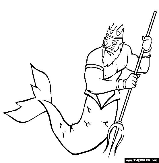 Poseidon Coloring Page