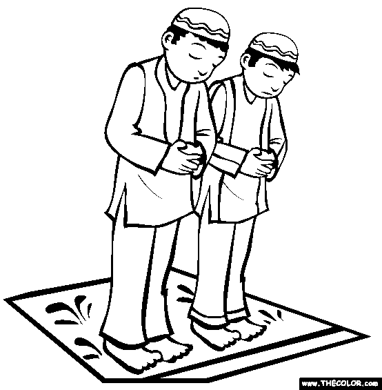 Praying Coloring Page