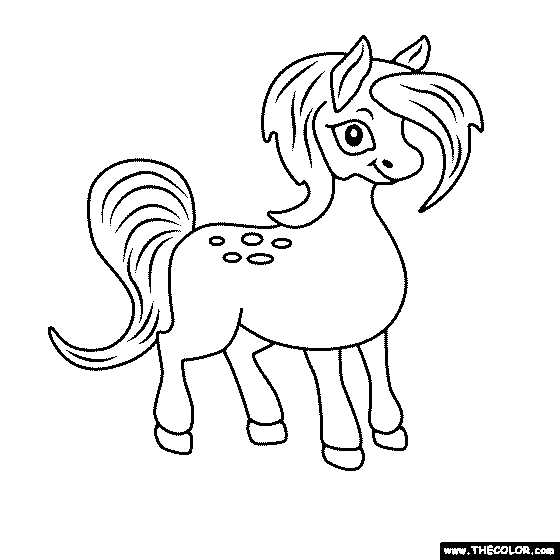 Pretty Pony Coloring Page