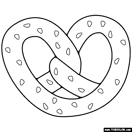 Pretzel Coloring Page