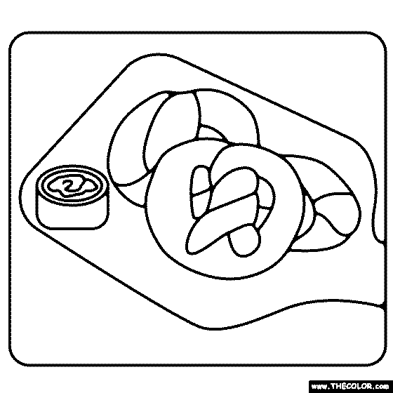Pretzels Coloring Page