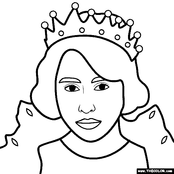 Princess Face Coloring Page
