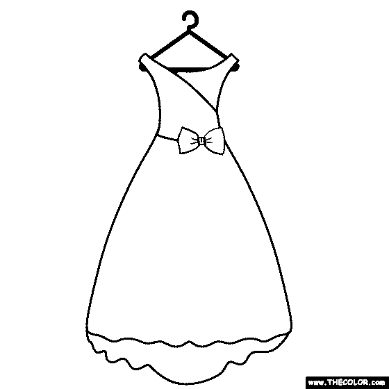 Prom Dress Coloring Page