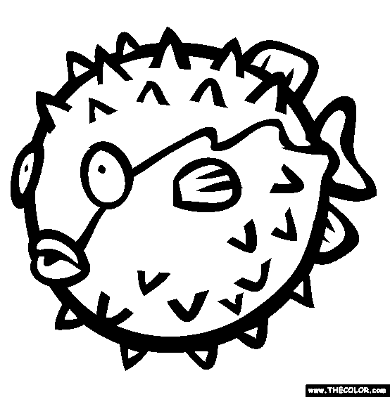 Puffer Fish Coloring Page