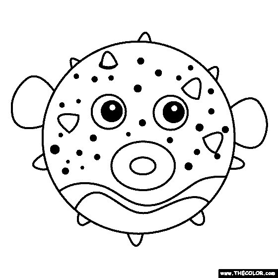 Pufferfish Coloring Page