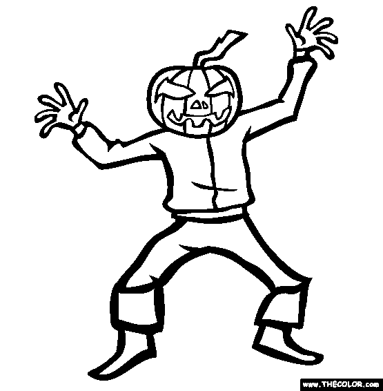 Pumpkin Head Pages Coloring Pages