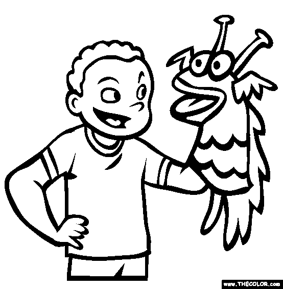 Puppet Coloring Page