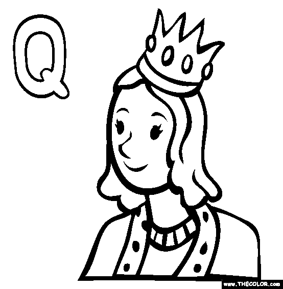 Q Coloring Page
