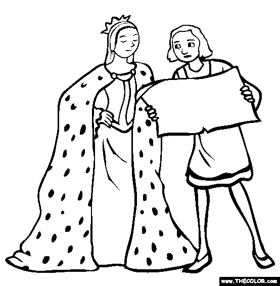 Coloring Pages With The Name Isabella : Girl With Doll Coloring Page