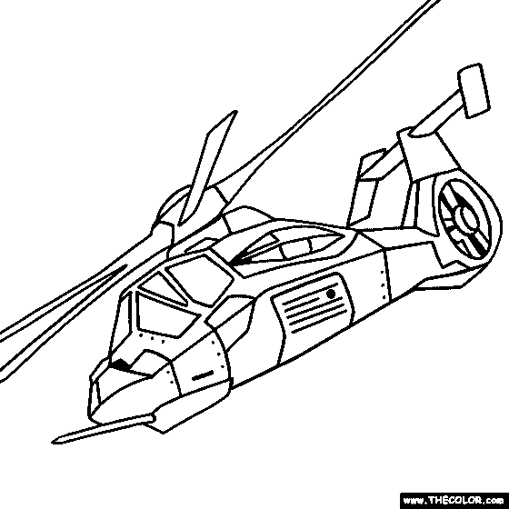 RAH-66 Comanche Helicopter Online coloring page 