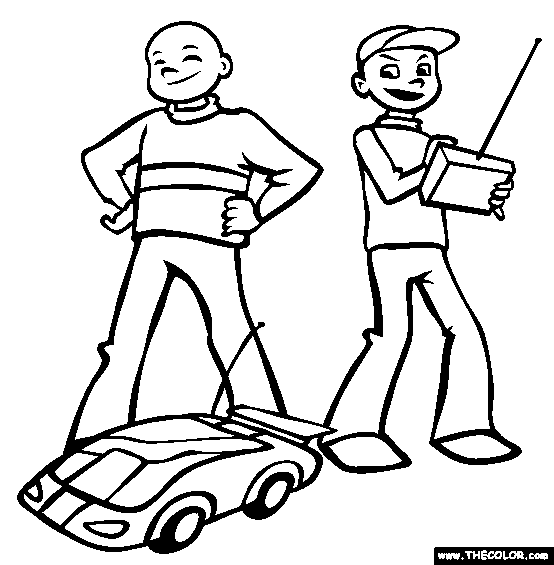 RC Car Coloring Page