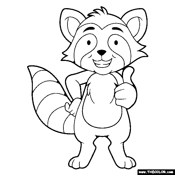 Raccoon Coloring Page