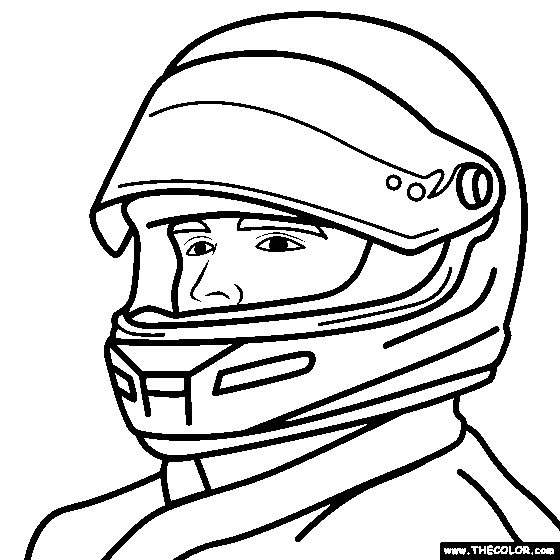 Race Car Driver Coloring Page