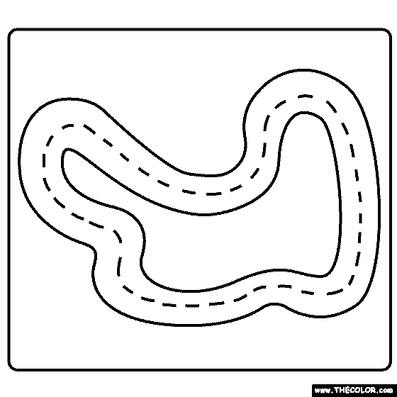 Race Car Track Coloring Page