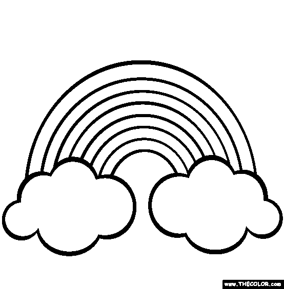 Rainbows Coloring Page