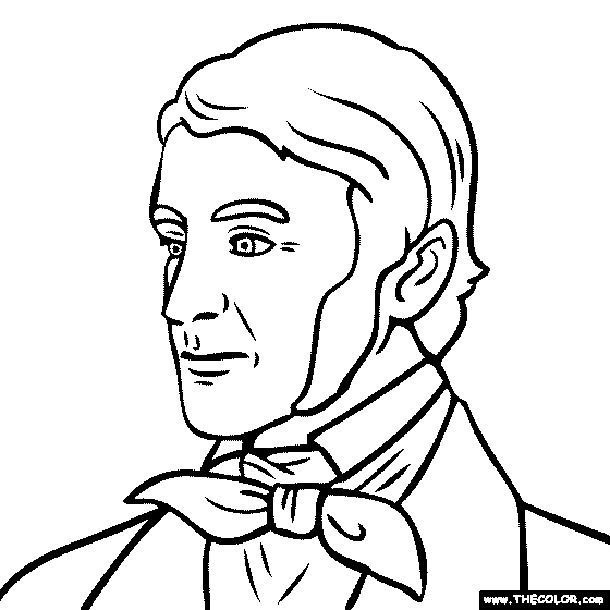 Ralph Waldo Emerson Coloring Page