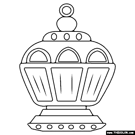 Ramadan Lantern Coloring Page