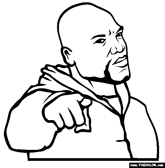 Quinton Rampage Jackson UFC Fighter Coloring Page