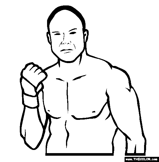 Randy Couture UFC Fighter Online Coloring Page