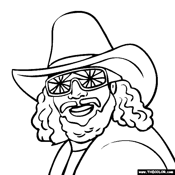 Randy Macho Man Savage Coloring Page