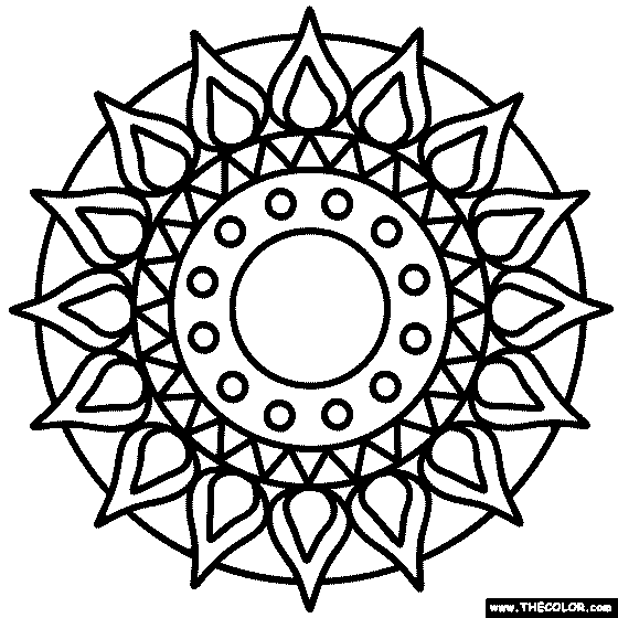 Rangoli Coloring Page