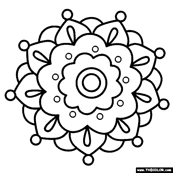 Rangoli Coloring Page