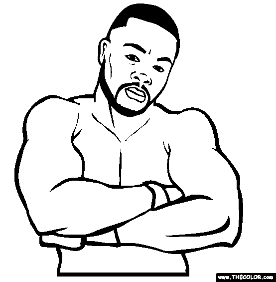 Rashad Evans UFC Fighter Online Coloring Page