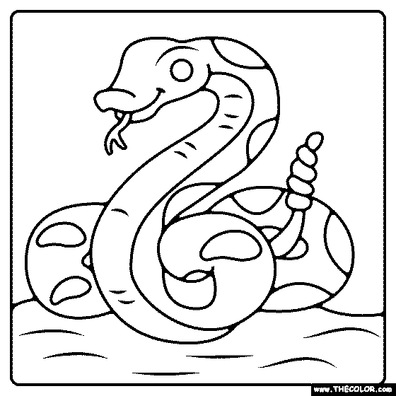 Rattlesnake Coloring Page