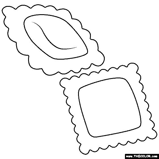 Ravioli Coloring Page