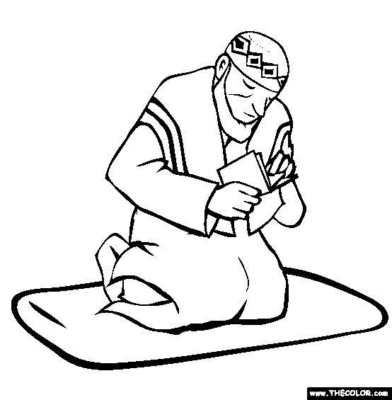 Reading Coloring Page